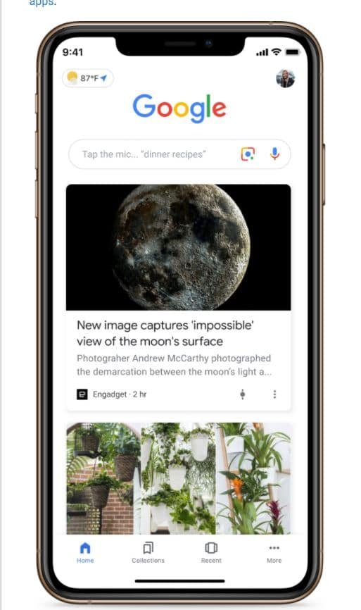 Print do feed do Google Discover