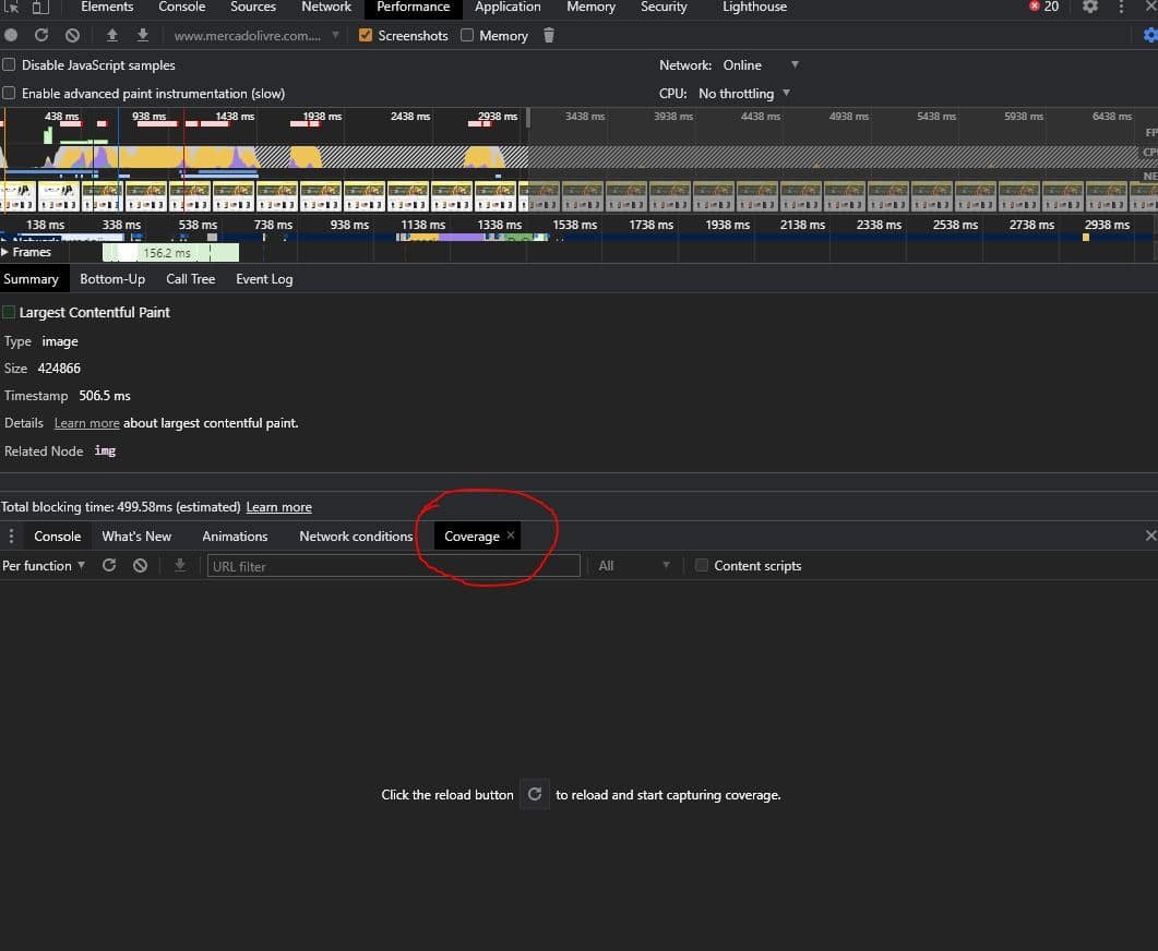 Reload Covarage report