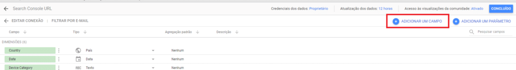 Tutorial clusterização data studio - passo 3