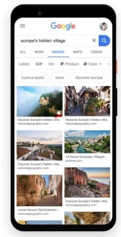 Web Story no Google Imagens