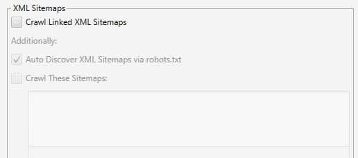 Sitempas do site para crawlear no Screaming Frog