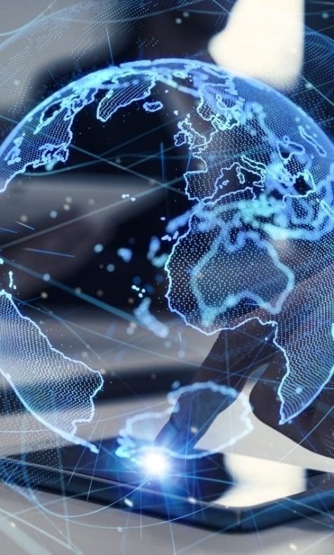 Globo tecnológico para representar a internet global